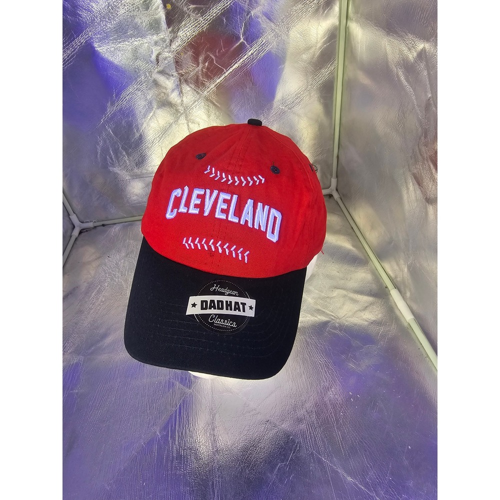 Headgear Classics Ricky Vaughn Major League 1989 Cleveland Dad Hat Red Black